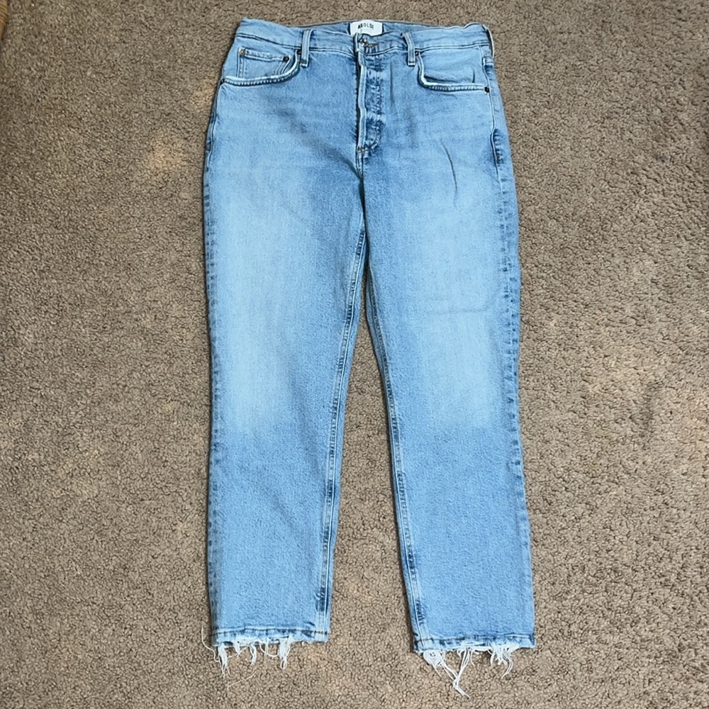 AGOLDE Riley High Rise Straight‎ Crop Jeans Dynamic 29 - Picture 4 of 9